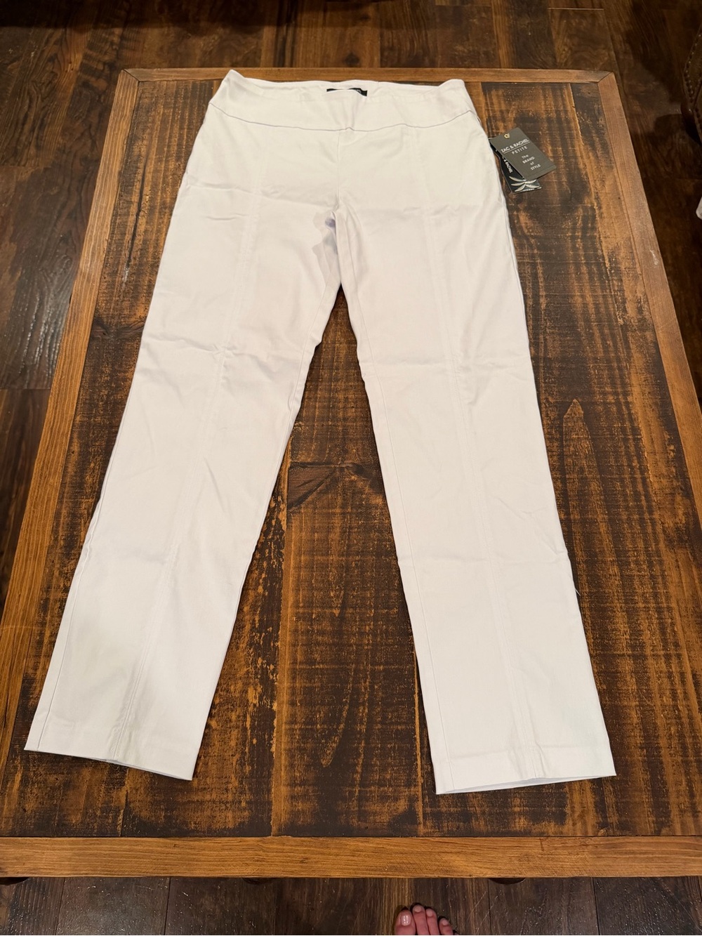 Zac & Rachel White Cropped Ankle Pants
